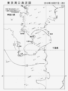 東京湾口海況図(2016/10/27)