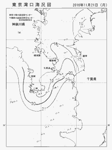 東京湾口海況図(2016/11/21)