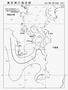 東京湾口海況図(2017/01/10)
