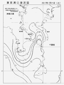東京湾口海況図(2017/01/21)