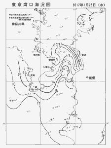東京湾口海況図(2017/01/25)