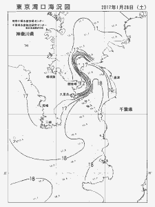 東京湾口海況図(2017/01/28)