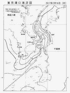 東京湾口海況図(2017/02/16)