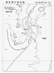 東京湾口海況図(2017/02/21)