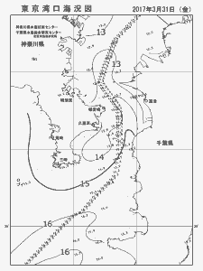 東京湾口海況図(2017/03/31)