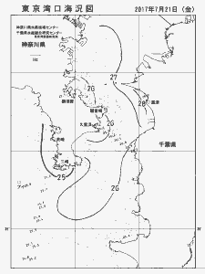 東京湾口海況図(2017/07/21)
