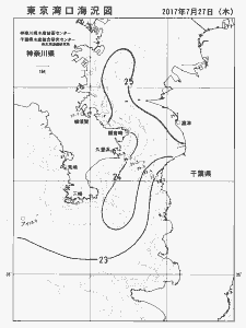 東京湾口海況図(2017/07/27)