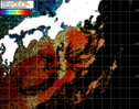 NOAA人工衛星画像:黒潮域, パス=20250407 00:02 UTC