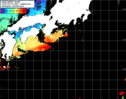 NOAA人工衛星画像:黒潮域, 1日合成画像(2025/04/13UTC)