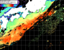 NOAA人工衛星画像:黒潮域, 1日合成画像(2025/04/18UTC)