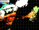 NOAA人工衛星画像:黒潮域, パス=20250419 01:04 UTC