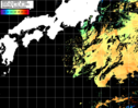 NOAA人工衛星画像:黒潮域, パス=20250419 10:34 UTC