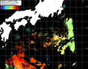 NOAA人工衛星画像:黒潮域, パス=20250419 12:14 UTC