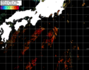 NOAA人工衛星画像:黒潮域, パス=20250618 23:52 UTC