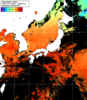 NOAA人工衛星画像:日本全域, 1日合成画像(2025/07/10UTC)