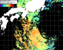 NOAA人工衛星画像:黒潮域, 1日合成画像(2025/07/13UTC)