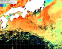 NOAA人工衛星画像:黒潮域, 1日合成画像(2025/07/23UTC)