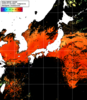 NOAA人工衛星画像:日本全域, 1日合成画像(2025/07/25UTC)