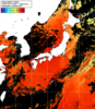 NOAA人工衛星画像:日本全域, 1日合成画像(2025/08/03UTC)