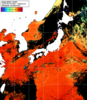 NOAA人工衛星画像:日本全域, 1日合成画像(2025/08/04UTC)