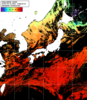 NOAA人工衛星画像:日本全域, 1日合成画像(2025/09/21UTC)