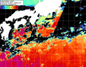NOAA人工衛星画像:黒潮域, 1日合成画像(2026/04/22UTC)