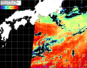 NOAA人工衛星画像:黒潮域, パス=20260801 23:40 UTC
