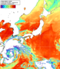 NOAA人工衛星画像:日本全域, 1日合成画像(2026/08/08UTC)