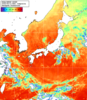 NOAA人工衛星画像:日本全域, 1日合成画像(2026/08/11UTC)