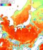 NOAA人工衛星画像:日本全域, 1日合成画像(2026/08/12UTC)