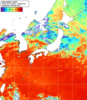 NOAA人工衛星画像:日本全域, 1日合成画像(2026/08/29UTC)