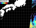 NOAA人工衛星画像:黒潮域, パス=20261009 23:10 UTC