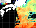 NOAA人工衛星画像:黒潮域, 1日合成画像(2025/04/08UTC)