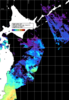 NOAA人工衛星画像:親潮域, 1日合成画像(2025/04/14UTC)
