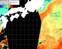 NOAA人工衛星画像:黒潮域, 1日合成画像(2025/04/16UTC)