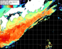 NOAA人工衛星画像:黒潮域, 1日合成画像(2025/04/18UTC)
