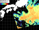 NOAA人工衛星画像:黒潮域, パス=20250419 12:23 UTC
