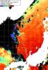 NOAA人工衛星画像:日本海, 1日合成画像(2025/07/14UTC)