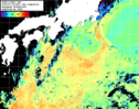 NOAA人工衛星画像:黒潮域, 1日合成画像(2025/07/18UTC)