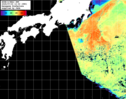 NOAA人工衛星画像:黒潮域, パス=20250723 12:02 UTC