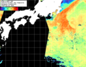 NOAA人工衛星画像:黒潮域, 1日合成画像(2025/07/23UTC)