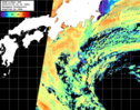 NOAA人工衛星画像:黒潮域, パス=20250730 01:00 UTC