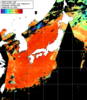 NOAA人工衛星画像:日本全域, 1日合成画像(2025/08/01UTC)