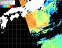 NOAA人工衛星画像:黒潮域, パス=20250803 12:14 UTC