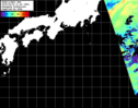 NOAA人工衛星画像:黒潮域, パス=20250804 11:45 UTC