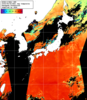NOAA人工衛星画像:日本全域, 1日合成画像(2025/08/06UTC)