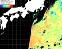 NOAA人工衛星画像:黒潮域, パス=20250807 00:57 UTC
