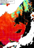 NOAA人工衛星画像:日本海, 1日合成画像(2025/08/08UTC)