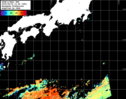 NOAA人工衛星画像:黒潮域, パス=20250809 12:56 UTC