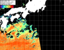 NOAA人工衛星画像:黒潮域, パス=20250919 13:11 UTC